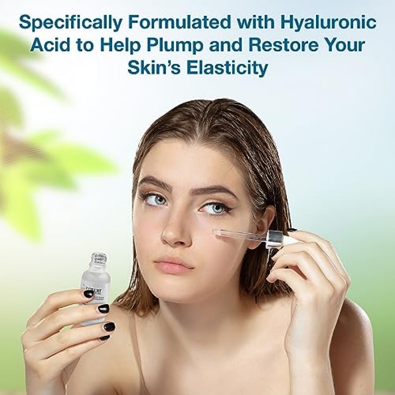 Luxury Beauty Inc 히알루론산 안티 에이징 페이스 세럼 모이스처라이저 - 다크 스팟 교정, 검버섯 복구 및 깊은 수분 공급을 위한 퍼밍, 강화, 주름 방지 스킨 케어.