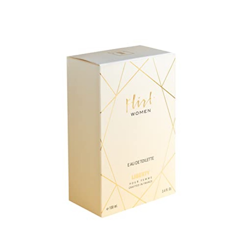 여성용 리버티 럭셔리 플러트 향수(100ml/3.4Oz), 오드뚜왈렛(EDT) 스프레이, 프랑스에서 제작, 플로럴 & 오리엔탈 노트.