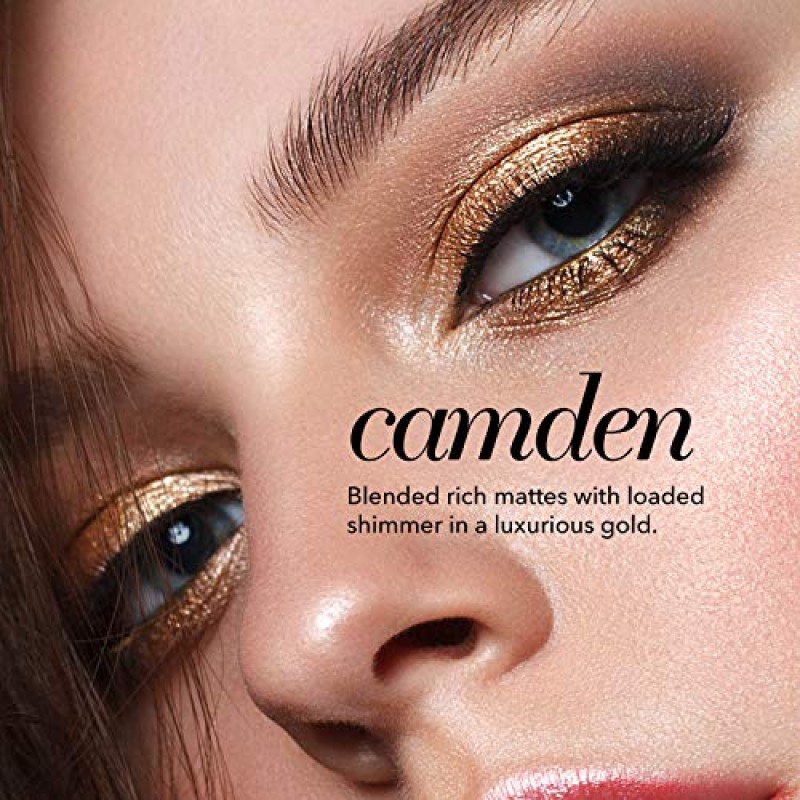 Pippa Of London Camden 메이크업 팔레트 353(거울 포함 로즈 골드 케이스에 럭셔리 매트, 쉬머, 글리터 아이섀도우 9개 포함)