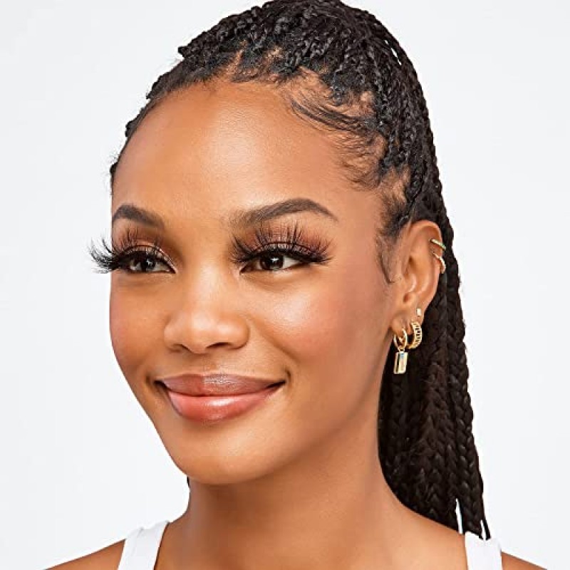 i-ENVY 럭셔리 밍크 컬렉션 인조 속눈썹 100% 리얼 밍크 글래머러스 아이 룩 래쉬 최대 푹신함 3D 멀티 컬 앵글(3팩)