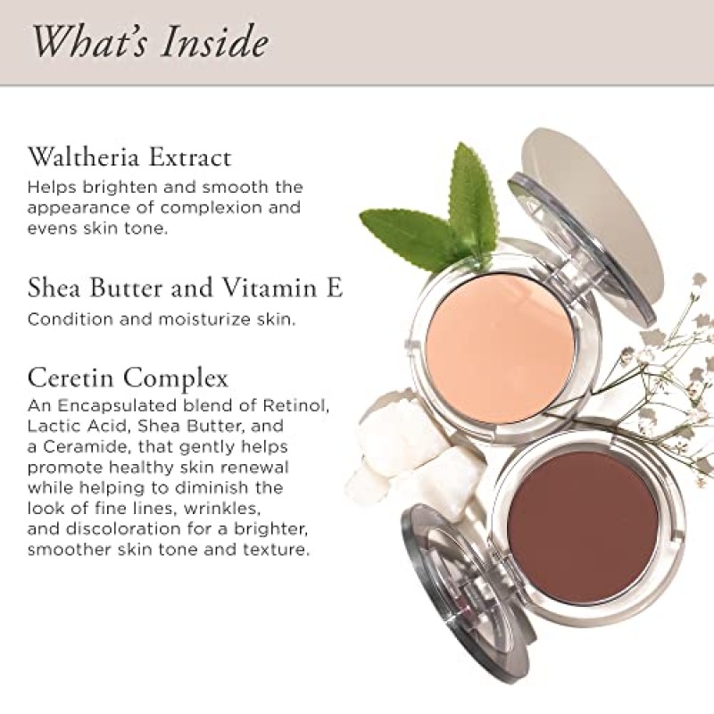 PÜR 4-in-1 프레스드 미네랄 메이크업 SPF 15 파우더 파운데이션(컨실러 및 피니싱 파우더 포함) - 미디엄부터 풀 커버리지 파운데이션 - 미네랄 기반 파우더 - 잔인하지 않은 비건 친화적인 제품