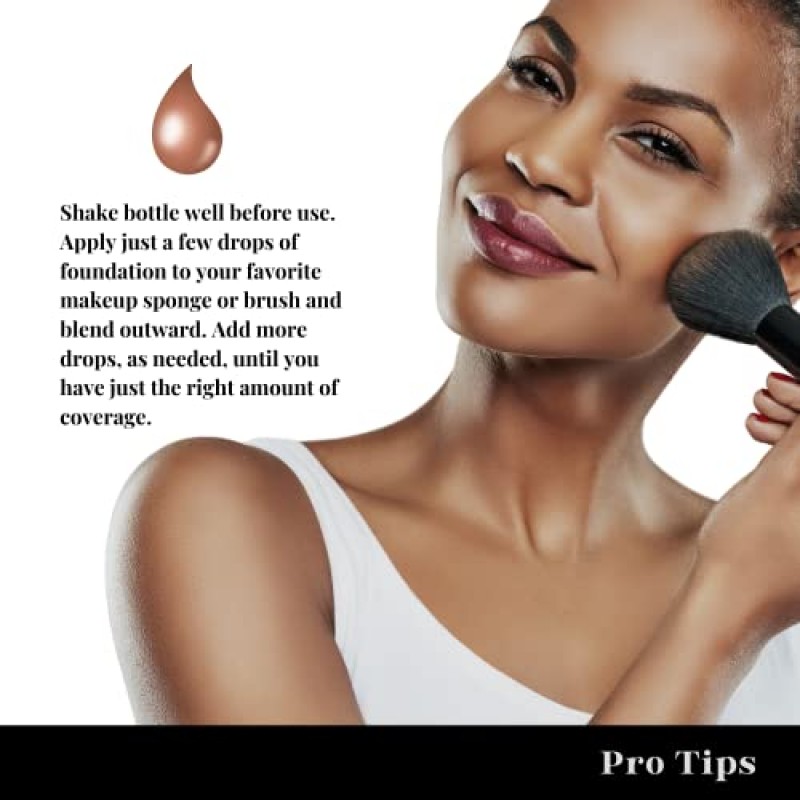 프라이빗 소사이어티 화장품 럭셔리 뷰티 제품 - 드롭 오브 퍼펙션 빌더블 커버리지 파운데이션 - 스킨 밸런싱 & 하이드레이팅 프라이머 주입된 컬러 코렉팅 수성 오일프리 포뮬러 -마호고니