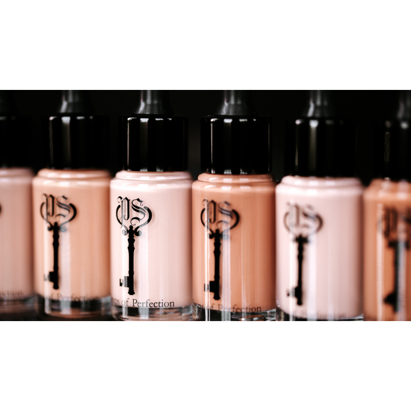 프라이빗 소사이어티 화장품 럭셔리 뷰티 제품 - 드롭 오브 퍼펙션 빌더블 커버리지 파운데이션 - 스킨 밸런싱 & 하이드레이팅 프라이머 주입된 컬러 코렉팅 수성 오일프리 포뮬러 -마호고니