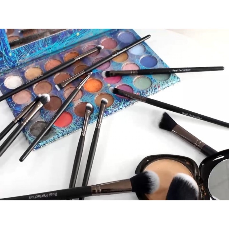 메이크업 브러쉬 세트 24개 메이크업 브러쉬 세트 가부키 파운데이션 블렌딩 브러쉬 페이스 파우더 블러쉬 컨실러 아이섀도 메이크업 브러쉬 키트 가방 포함