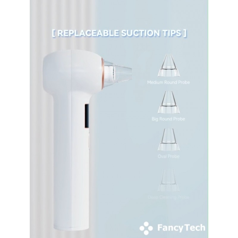 2023 업그레이드된 UJhay 블랙헤드 리무버 모공 진공 - 남성 및 여성용 여드름 추출기 도구 - 3개의 흡입력, 5개의 프로브 및 핫 압축 기능을 갖춘 USB 충전식 얼굴 모공 클리너