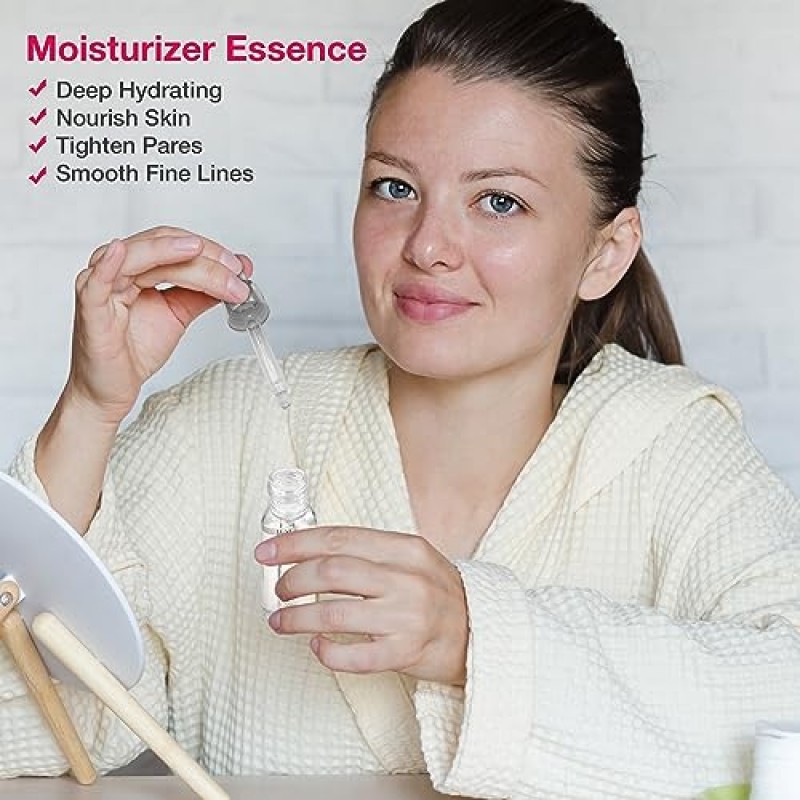 Luxury Beauty Inc 4D 히알루론산 페이셜 세럼 15ml: 노화 방지 모이스처라이저 및 스킨 케어 솔루션 눈밑 지방, 다크 스팟 및 잔주름을 줄이고 처진 피부 퍼밍 주름을 강화합니다