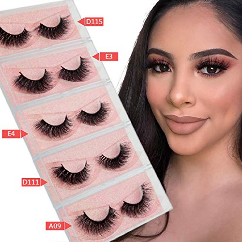 GOO GOO 3D 밍크 속눈썹, 16mm ~ 25mm 도매 밍크 속눈썹 100% 진짜 시베리아 천연 가짜 속눈썹 럭셔리 재사용 가능한 수제 거짓 속눈썹 10 쌍 멀티 팩