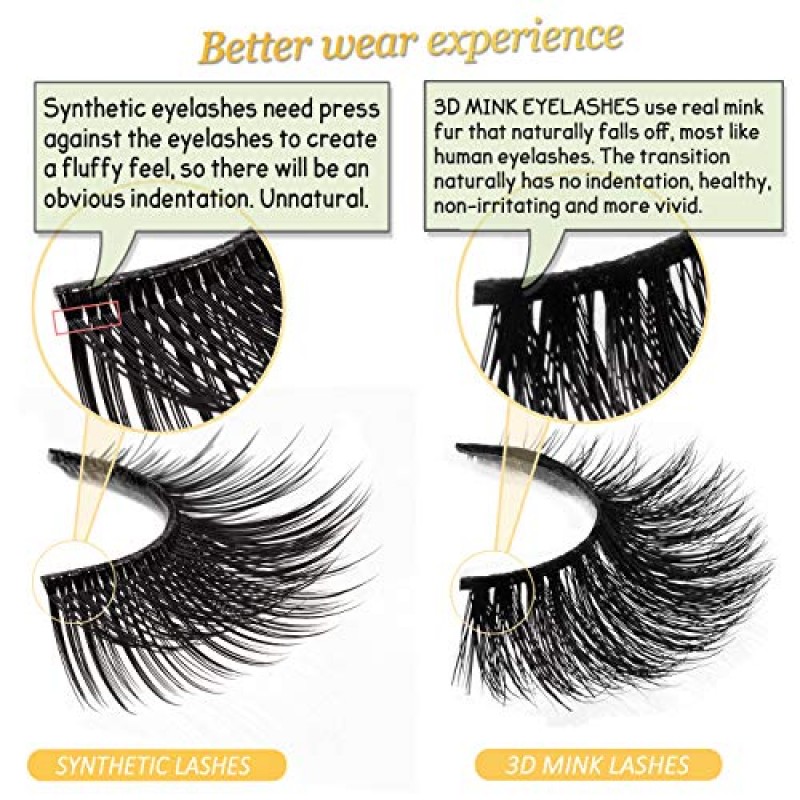 GOO GOO 3D 밍크 속눈썹, 16mm ~ 25mm 도매 밍크 속눈썹 100% 진짜 시베리아 천연 가짜 속눈썹 럭셔리 재사용 가능한 수제 거짓 속눈썹 10 쌍 멀티 팩