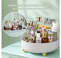 가장 재미있는 메이크업 향수 주최자, 360도 회전 게으른 수잔 화장품 데스크 보관 로션 디스플레이 케이스 보석용 대용량 라운드 선물 트레이