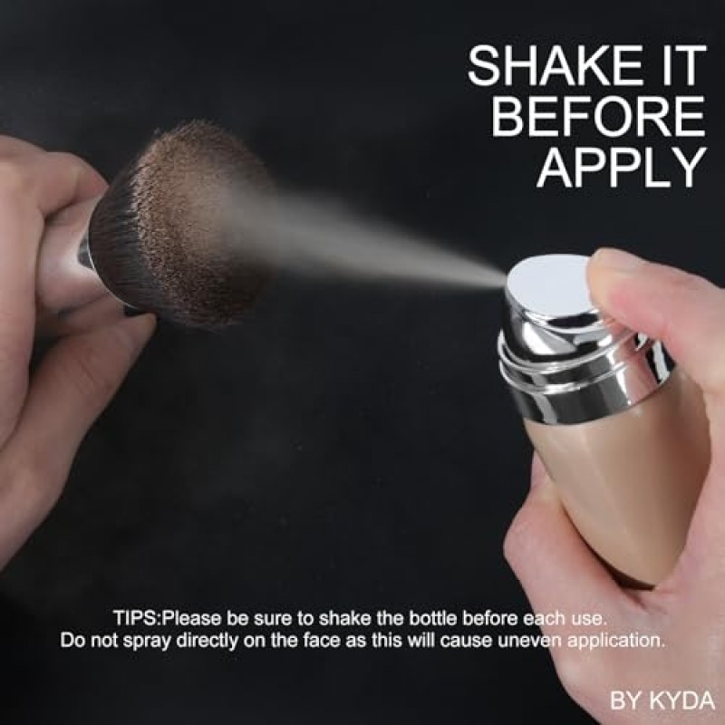 KYDA 에어브러시 파운데이션 스프레이, 실키 파운데이션 미스트 메이크업, 매끄러운 크리미 누드 마감을 위한 결점 없는 커버력, 통기성 블렌딩 가능한 지속 포뮬러, 모이스춰라이징 메이크업 프라이머-#120 클래식 아이보리