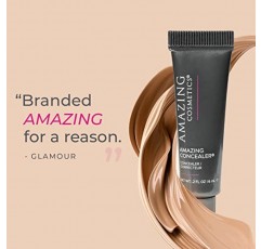 AmazingCosmetics 어메이징 컨실러, 핀 도트 양으로 풀 커버, 눈 밑 다크서클, 잡티 및 잡티를 위한 롱 웨어 컨실러 메이크업, 컬러 코렉팅, 피부 같은 마무리