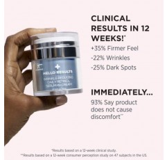 IT Cosmetics Hello Results 주름 완화 데일리 레티놀 세럼-인-크림 - 나이아신아마이드, 비타민 B5, 비타민 E가 함유된 퍼밍 & 안티에이징 레티놀 페이스 크림