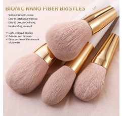 BEILI 메이크업 브러쉬 세트 30Pcs 전문 메이크업 브러쉬 프리미엄 핑크 비건 합성 가부키 파운데이션 블렌딩 브러쉬 페이스 파우더 블러쉬 컨실러 아이 섀도우 메이크업 브러쉬 세트 (화이트/로즈 골든)