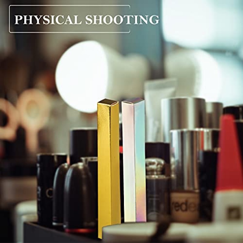 VIDELLY 100 조각 빈 립글로스 포장 상자 접이식 골드 홀로그램 아이 라이너 상자 트위스트 펜 포장 상자 큐티클 오일 펜 포장 DIY 메이크업 샘플 럭셔리 홀더 포장 보관, 2 색