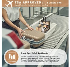 Kancehinage 3 조각 여행 세면 용품 가방, 지퍼가 달린 메이크업 가방 방수 줄무늬 투명 화장품 가방 휴대용 주최자 케이스 여성과 소녀 보관 가방 세트