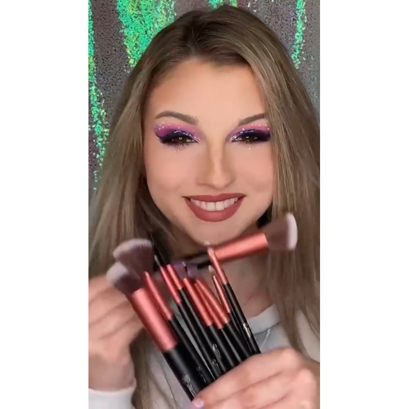 프리미엄 합성 파운데이션 블렌딩 페이스 파우더 블러쉬 컨실러 아이섀도 메이크업 브러쉬 키트(대리석)