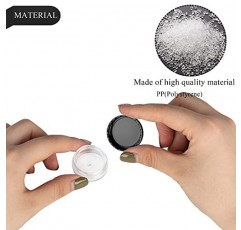 100PCS 3그램 샘플 용기, 뚜껑이 있는 3ml 빈 항아리, 작은 화장품 용기, 메이크업, 오일, 로션, 파우더, 페인트, 보석, 립밤(검은색 뚜껑)을 위한 8PCS 미니 주걱이 있는 미니 샘플 항아리