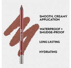 URBAN DECAY 24/7 글라이드 온 립 펜슬 - 워터프루프 & 롱웨어링 립 라이너 - 비타민 E가 함유된 부드럽고 크리미한 보습 포뮬러 - 립스틱의 깃털 현상 방지