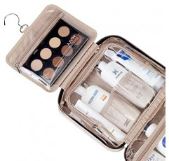 NISHEL 여성용 여행 세면 용품 가방 대용량, 여행 필수품 정리함, 액세서리 용 걸이 메이크업 케이스, 화장품, 세면 용품, 핑크