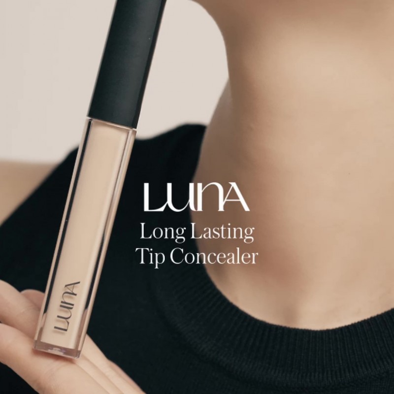 AEKYUNG 루나 롱래스팅 팁 컨실러, 풀 커버리지 한국 메이크업, 눈 밑 다크서클 커버핏용 리퀴드 컨실러, 01 바닐라, 0.26 Fl Oz