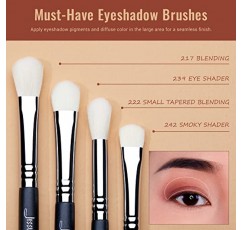 제섭 아이 섀도우 브러쉬 세트 11pcs 아이 메이크업 브러쉬 세트 전문 아이 섀도우 브러쉬 블렌딩 브러쉬 셰이더 주름 브러쉬 블랙 T340