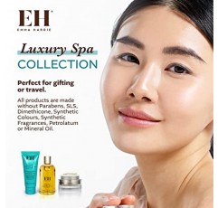 Emma Hardie 럭셔리 스파 스킨 케어 세트, 여행용 사이즈 클렌징 밤, 바디 오일, 바디 버터, 모링가, 아몬드 오일, 글리세린, 호호바 오일, 시어 버터, 포도씨 오일이 함유된 바디 선물 세트