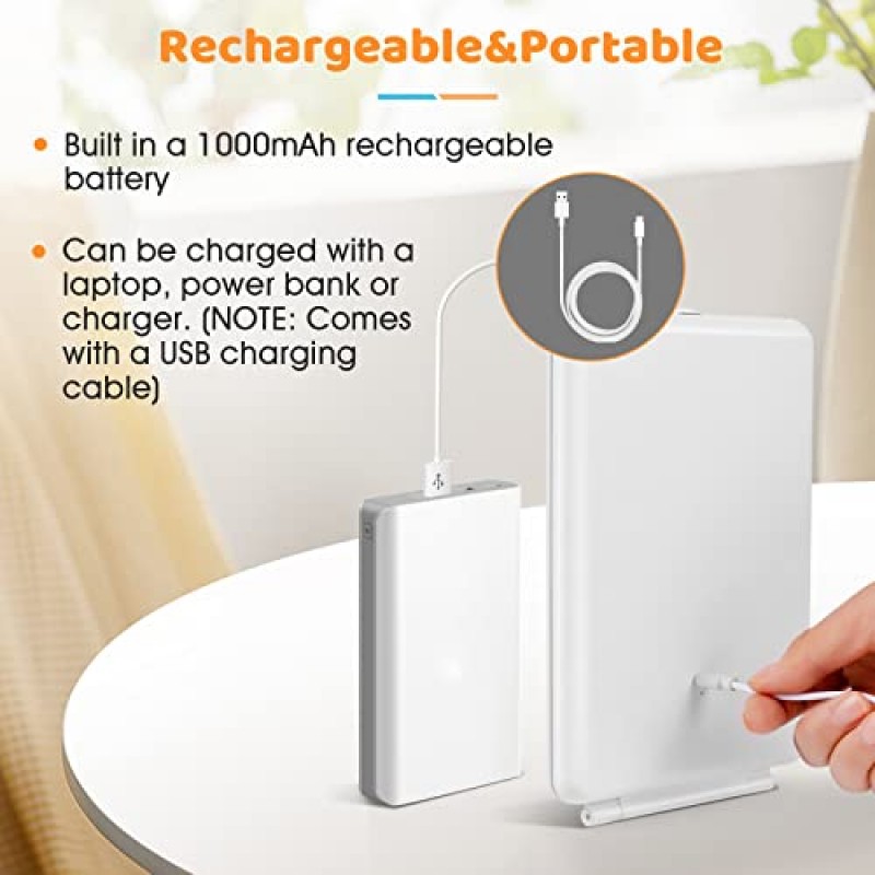 빛과 배율이있는 Gofora 여행 거울 10X 휴대용 조명 Led 여행 메이크업 거울 세면대 거울 족집게 3 색 조명 여성을위한 여행 액세서리