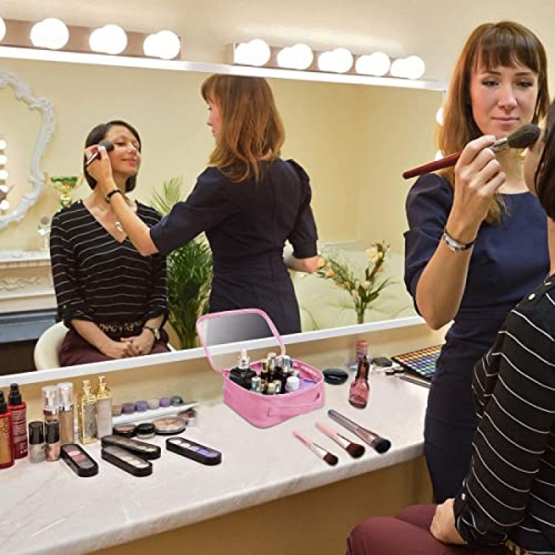 ANRUI TSA 승인 세면도구 가방, 핸들 스트랩이 있는 TSA 세면도구 가방, 액체용 투명 여행 가방, 세면도구, 화장품, 여성용 및 남성용 투명 세면도구 가방(동일한 크기)