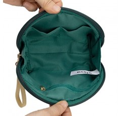 Sluxa 여행용 메이크업 정리함, 패션 그린 메이크업 가방, 여행용 화장품 가방, 패션 중형 지갑용 메이크업 가방.…