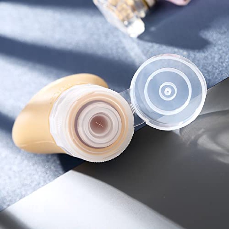 세면도구용 여행용 병 16팩 세트, Gemice TSA 승인 여행용 크기 용기 누출 방지 실리콘 압착 튜브 여행 액세서리 샴푸 컨디셔너 로션 바디 워시용 2온스 3온스