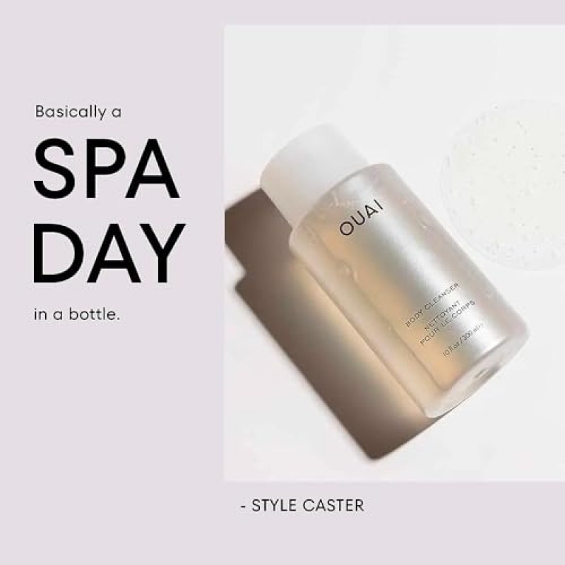 OUAI 바디 클렌저, 멜로즈 플레이스 - 호호바 오일과 로즈힙 오일이 함유된 포밍 바디 워시로 피부에 수분을 공급하고, 영양을 공급하고, 균형을 잡고 부드럽게 해줍니다. - 파라벤, 프탈레이트 및 황산염 프리 스킨 케어 제품 - 10온스