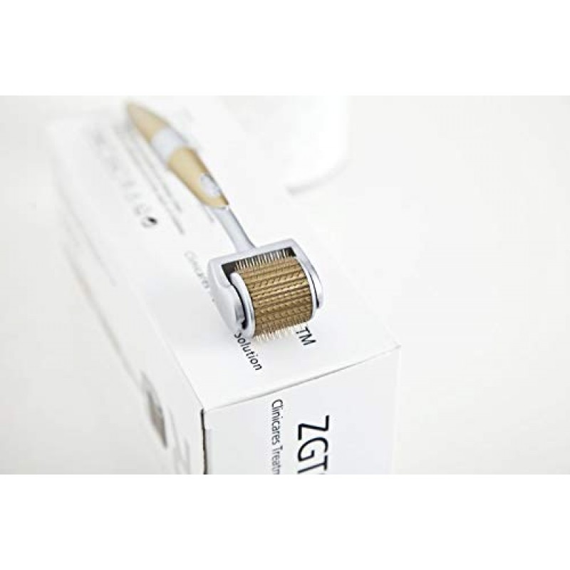 ZGTS 더마 롤러 마이크로 니들 - 0.25MM 192 니들 티타늄 럭셔리 롤러 - 스킨 케어용 핸드메이드로 FDA 승인 -