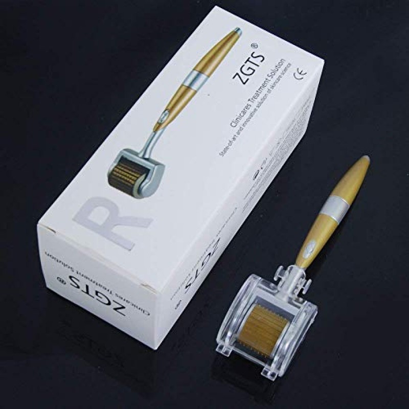 ZGTS 더마 롤러 마이크로 니들 - 0.25MM 192 니들 티타늄 럭셔리 롤러 - 스킨 케어용 핸드메이드로 FDA 승인 -