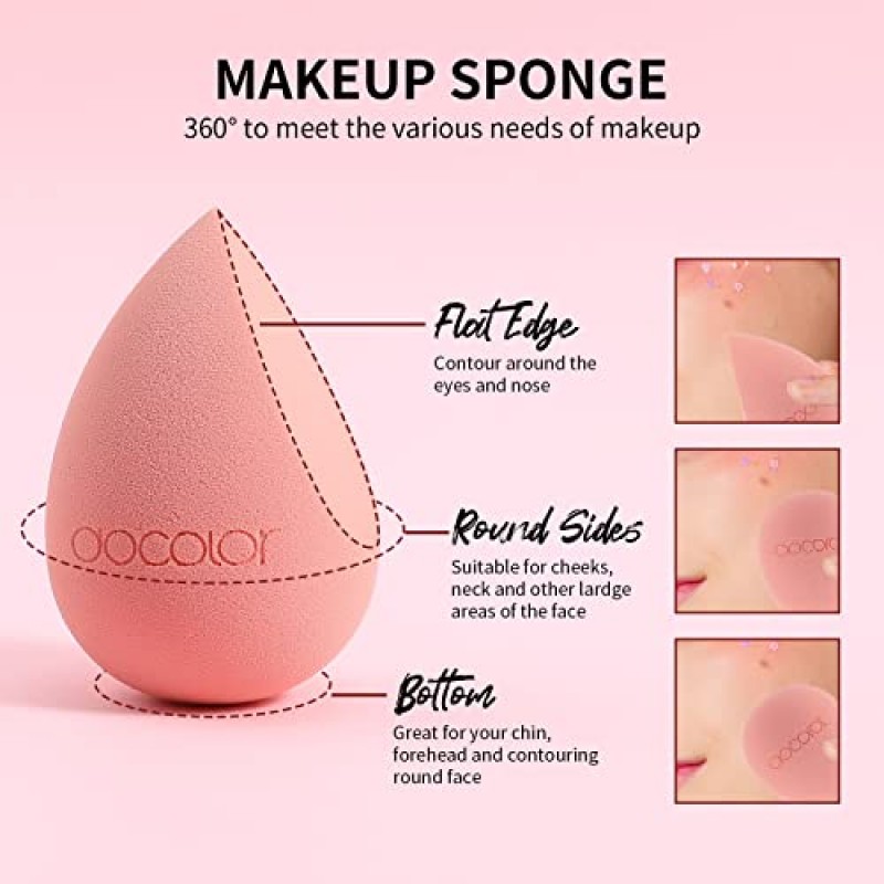 Docolor 메이크업 브러쉬 세트 17Pcs Morandi 메이크업 브러쉬, 가방, 스폰지 및 브러쉬 보호기 전문 페이스 파우더 가부키 파운데이션 블러쉬 아이 섀도우 컨실러 키트 프리미엄 선물 상자