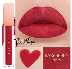 EVELIER 럭셔리 라인: MUSE - 촉촉하고 부드러운 크리미 프루티 컬러 립스틱 립글로스 - 섹시한 입술을 위한 고발색, 즉각적인 샤인 립 글로스(라즈베리 레드)
