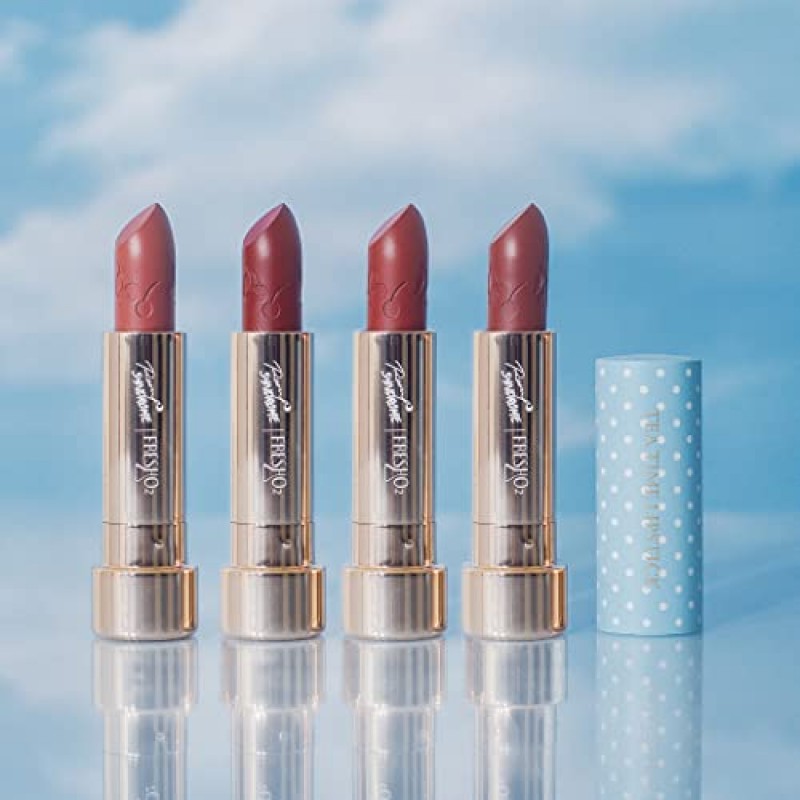 프레시오투 x 포니 |버블 소프트 매트 립스틱 |하이드레이팅 럭셔리 새틴 립스틱 실키하고 부드러운 텍스처 | 레드 벨벳 컵케이크 | 대만산 | 비건 잔인함 없음