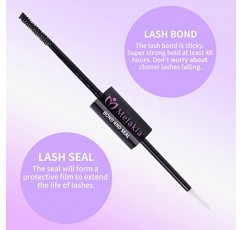 래쉬 본드 및 씰, 멜라키아 라텍스 프리 클러스터 래쉬 본드 및 씰 글루 10ml, 오래 지속되는 DIY 래쉬 연장 본드 및 씰(10ml)