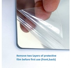 Showe용 면도 거울용 안개 없는 2팩 샤워 거울, 벽걸이용 10.7인치 x 8인치 대형 거울, 캠핑 여행용 거울, 깨지지 않는 휴대용 거울, 메이크업 플라스틱, 안개 없는 면도 방지 방지, 욕실