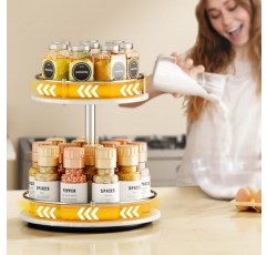 화장대용 회전 메이크업 정리함 - 스킨케어 향수 화장품 디스플레이 욕실 대리석 트레이 2단 회전 게으른 수잔, 화이트