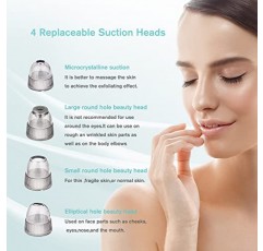 2023 최신 블랙헤드 리무버 페이스 모공 진공 청소기 EZBASICS 블랙헤드 진공 충전식 화이트 헤드 제거 3개의 조절 가능한 흡입력 블랙헤드 추출기 도구(LED 디스플레이 포함)(흰색)