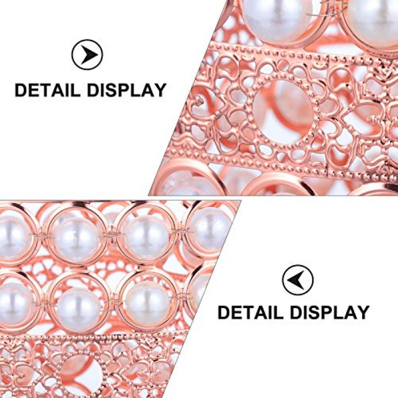 진주 문구 학교를위한 minkissy 탁상 튼튼한 금 연필 드레싱 화장품 컵 장미 눈썹 네일 정리 주최자 홀더 럭셔리 아이 라이너 금속 펜 브러시 보관 비즈