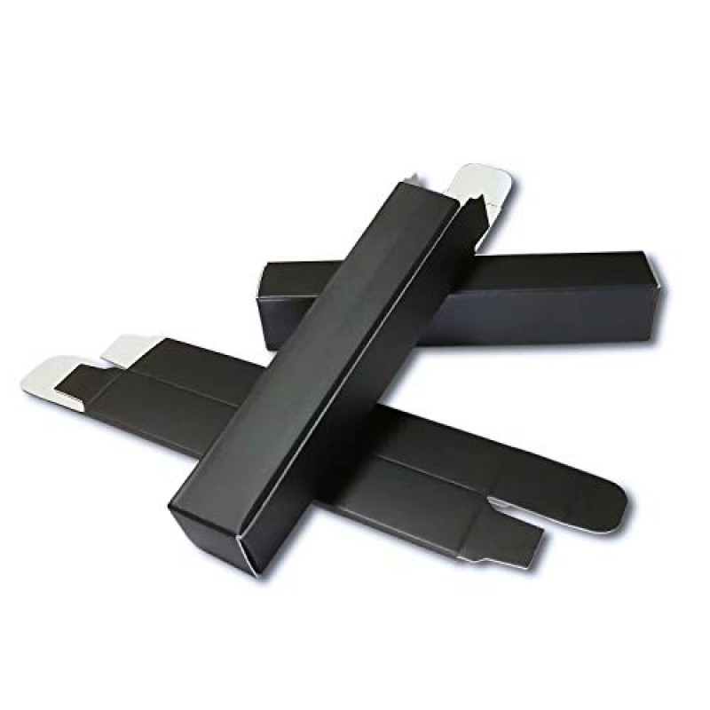 ANZKA 50 Pcs 빈 립글로스 상자 4.72x0.78x0.78 인치 마스카라 튜브 포장 매트 질감 블랙 립글로스 크래프트 종이 케이스 유약 밤 주최자 보관 DIY 메이크업 샘플 럭셔리 홀더 포장