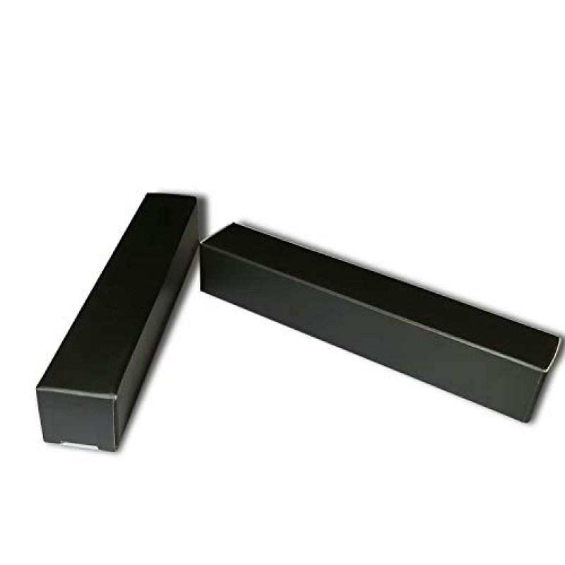 ANZKA 50 Pcs 빈 립글로스 상자 4.72x0.78x0.78 인치 마스카라 튜브 포장 매트 질감 블랙 립글로스 크래프트 종이 케이스 유약 밤 주최자 보관 DIY 메이크업 샘플 럭셔리 홀더 포장