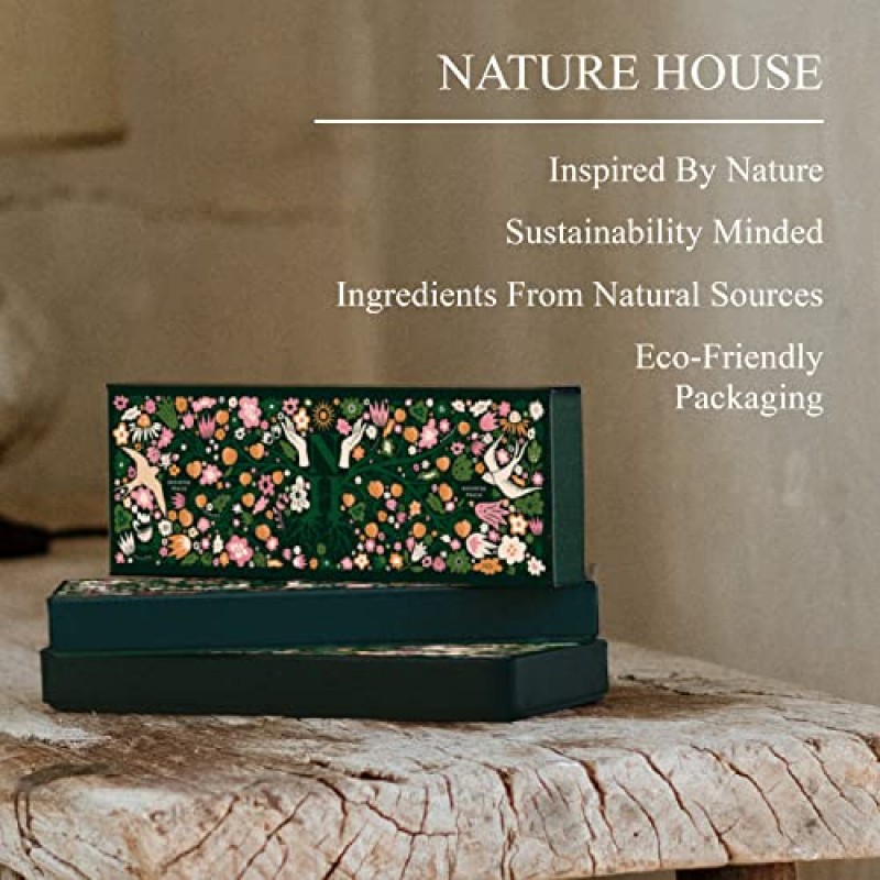 Bronnley England 압생트 피치 바 비누, 3중 가공, 팜유 없음, 비건 비누 바, 플라스틱이 없는 재활용 포장에 담긴 선물 비누, 3개, 3.5온스 바 비누