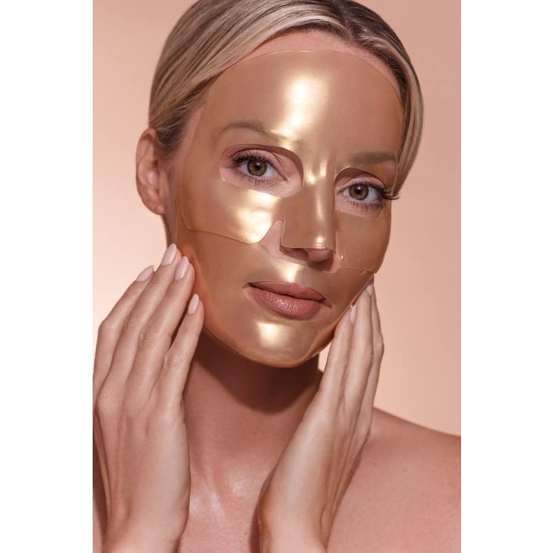 CSM 콜라겐 페이스 마스크 - 빛나는 피부를 위한 Max Hydration 가수분해 콜라겐 안티 에이징 시트 마스크 - 주름과 잔주름 제거, 칙칙하고 건조한 피부에 활력을 불어넣고 민감한 피부 진정 - 마스크 5개