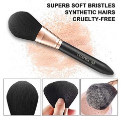 OMANIAC® 메이크업 브러쉬 세트 프로페셔널(12개), 프리미엄 합성 파우더, 아이섀도, 블러셔, 파운데이션, 블렌딩, 홀더가 포함된 풀 페이스 메이크업 브러쉬 세트, 여성을 위한 완벽한 생일 선물.