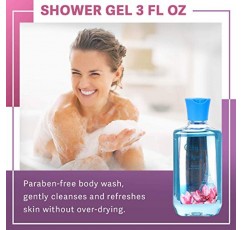 바이탈 럭셔리 목욕 & 바디 케어 여행 세트 - 바디 로션, 샤워 젤, 향수 미스트가 포함된 홈 스파 세트, 그녀와 그를 위한 발렌타인 데이 선물(City of Love)