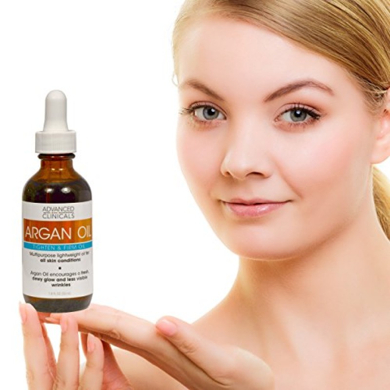 Advanced Clinicals 럭셔리 퓨어 아르간 오일. 가벼운 페이셜 오일로 주름을 완화하고 건조한 피부에 수분을 공급합니다.