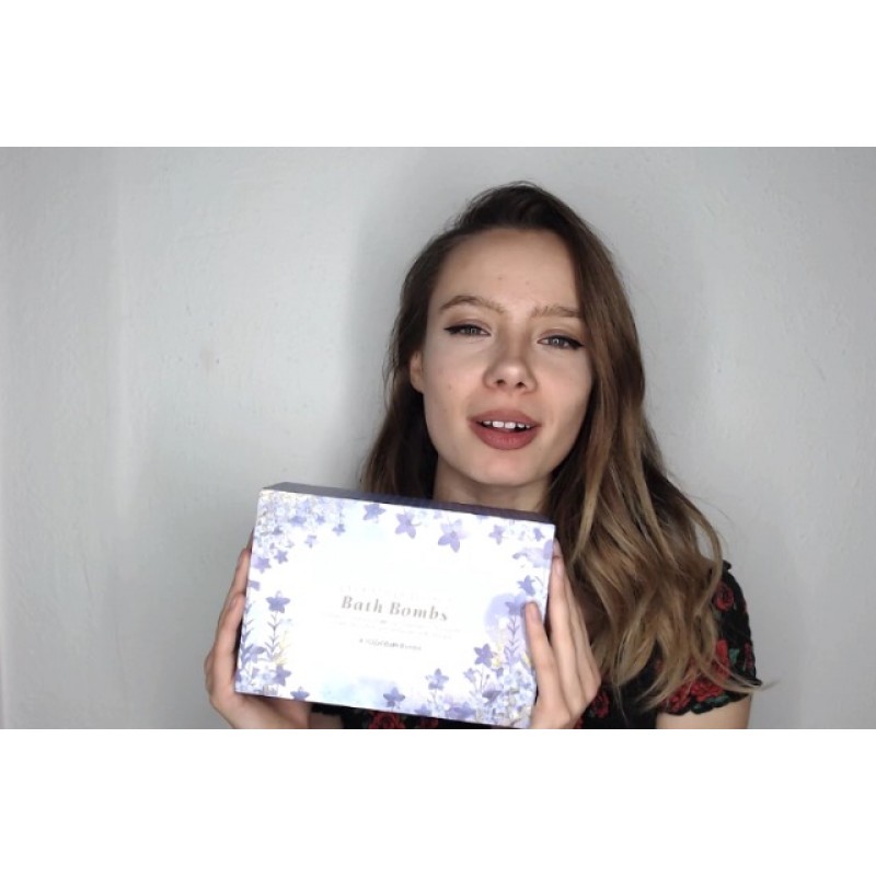 배쓰 밤 선물 세트 - 천연 사해 소금 코코아 및 시어 에센셜 오일 함유 울트라 버블 XXL 탄산음료(6 x 4.1 온스), 아내, 여자 친구, 여성, 어린이를 위한 최고의 생일 선물 아이디어