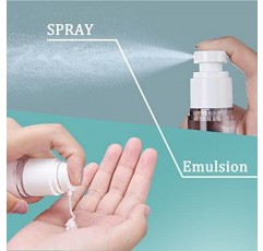 19개 TSA 승인 여행용 세면용품 용기 세트 - 리필형 진공 펌프 병, 스퀴즈 파우치, 토너용 투명 유리 용기 샴푸 컨디셔너 로션 바디 워시(화장품 가방 라벨 포함)